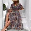2026 Bohemian Ethnic High-Waisted Fashionable Women's Holiday Dress