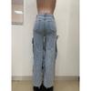 STREETRICH Fashion Detachable Buckle Irregular Jeans For Women High Waist Denim Pants Female Trendy