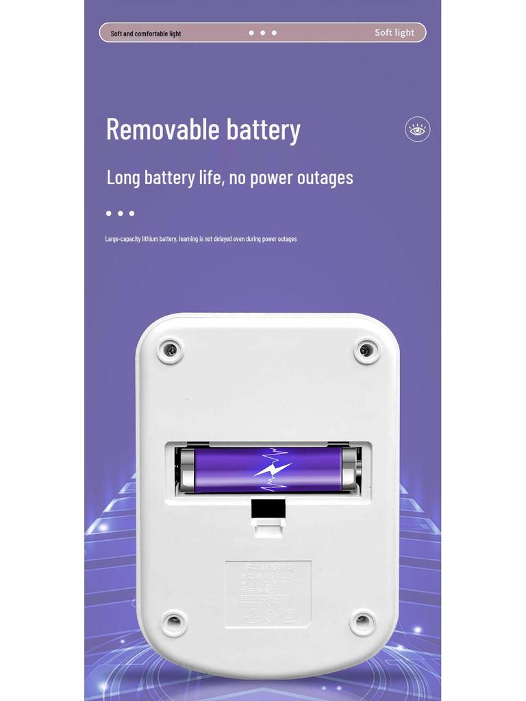 Multifunctional Desk Lamp with Night Light, Eye-Caring Student Bedside Lamp for Dorms