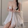 Sex underwear women's perspective mesh sexy temptation hot open suspender nightdress large size pajamas
