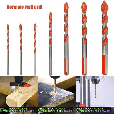 5 x Multifunctional Drill Bits Ceramic Glass Punching 6-12mm Hole Tool A8O7