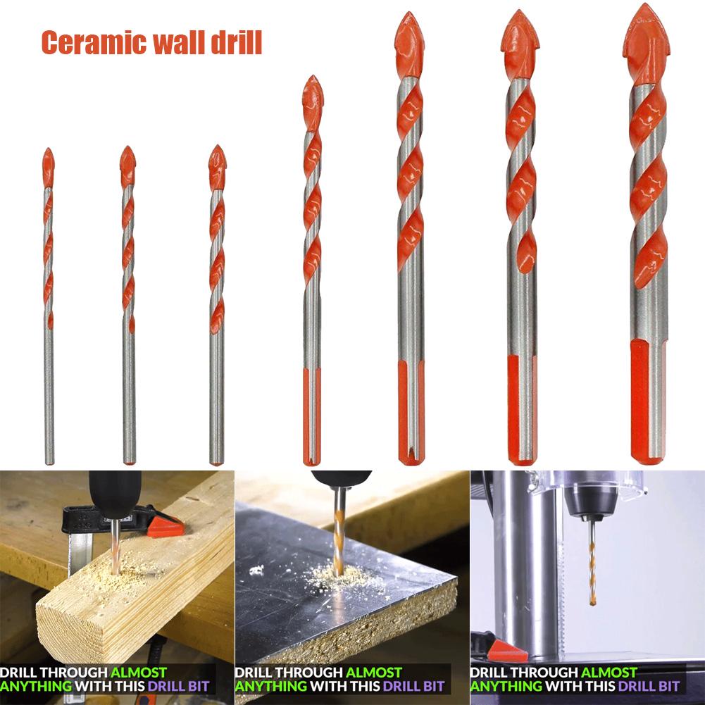 Round Shank TCT Masonry Wood Metal Tile 10mm x 120mm Multi Material Drill Bit