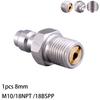 8MM One-Way Valve Filled Pacifier Stainless Steel M10 1/8NPT 1/8BSPP Thread Quick Connector Male For Direct Injection Valve