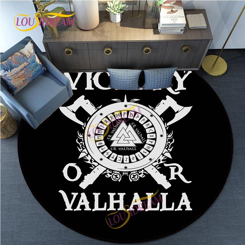 

Вікінг Килимок Домашня вітальня Комп’ютерне крісло Килимок Дерев’яна підлога Килимок Плюшевий круглий килимок для ванної кімнати víkingar зовнішні килимки Килимок 100cm x 100cm