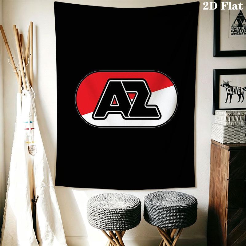AZ Alkmaar logo Wall Hanging Printed Fabric Blanket Decorative Tapestries for Bedroom Living Room Home Decor