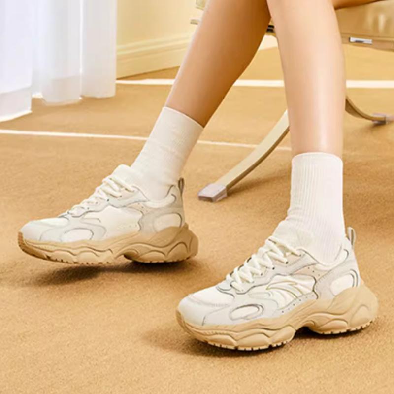 New Anta Little Millennium Anti-Slip Wear-Resistant Low-Top Casual Shoes Women's White Beige Gray 122518812-3