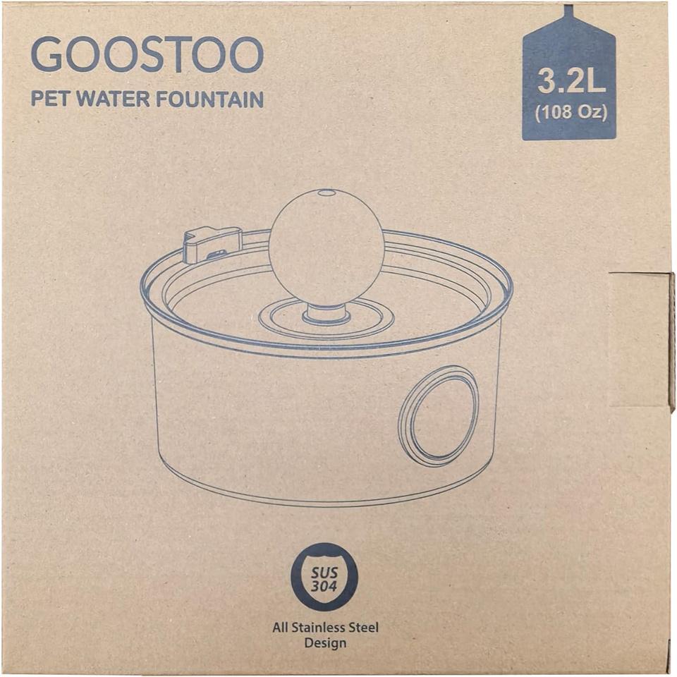 3,2l dávkovač vody pro domácí mazlíčky z nerezové oceli-USB rozhraní