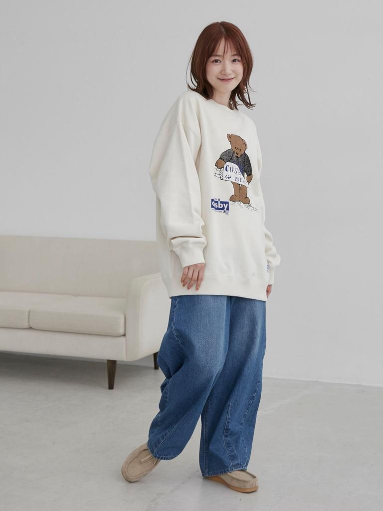 Cohen COSBY Special Order Bear Print Sweatshirt 75206010462 2150 NATURAL (21) M