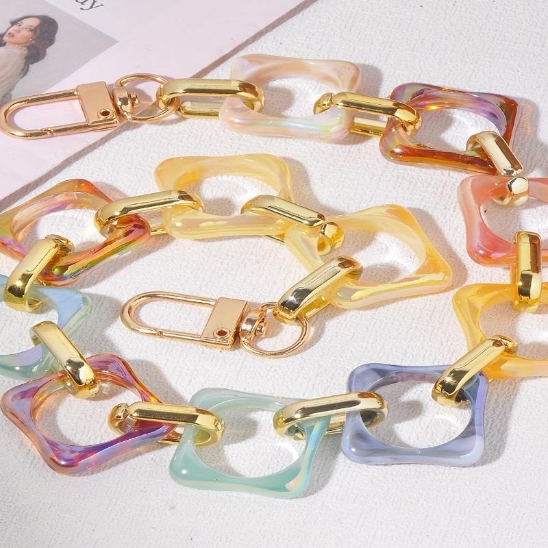 Acrylic Fashion Replaceable Bag Chain Strap Detachable Resin Purse Strap for Crossbody Shoulder Bag Daily Commute