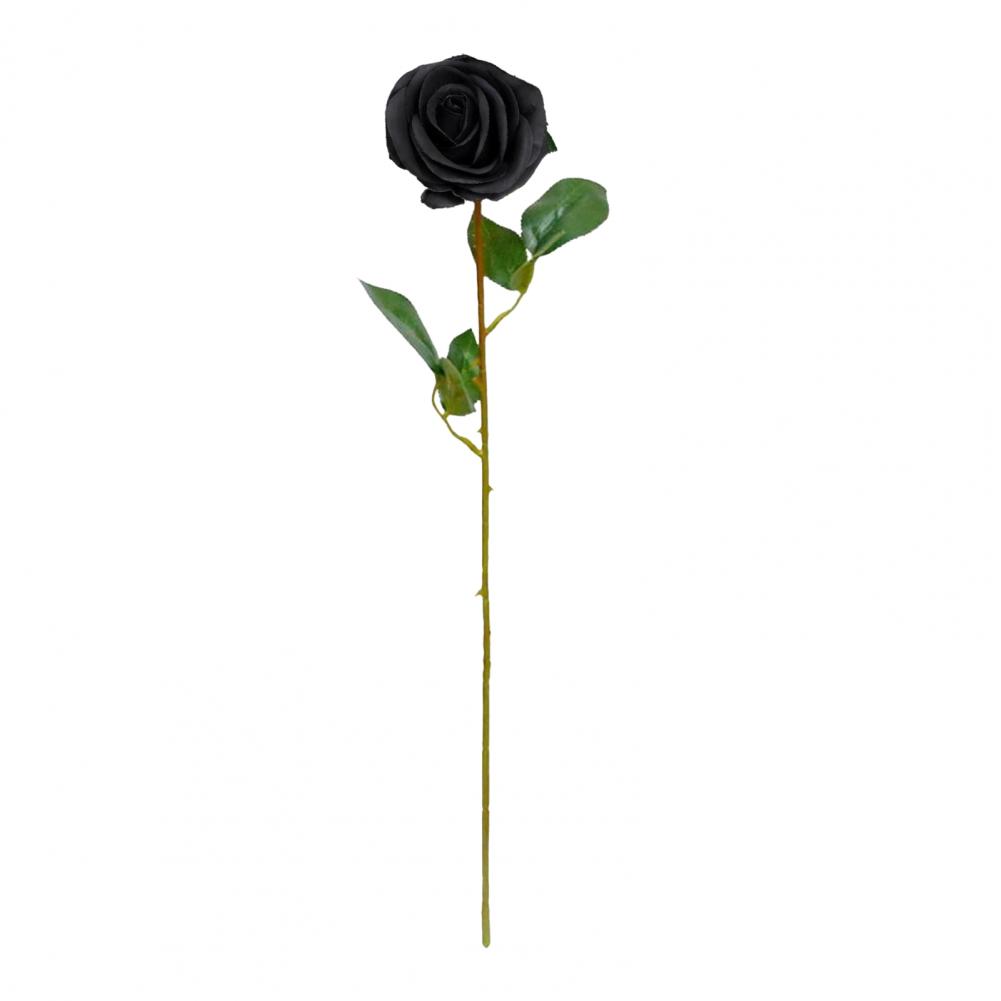 Artificial Flower Branch Artificial Rose Flower Branch Realistic Silk Bloom with Green Leaves Faux Floral Decoration for Home