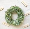 Purple Hydrangea and Breath Dried Flower Natural Approximately 25cm In Diameter Lulu's Baby's Wreath, Wreath, Size