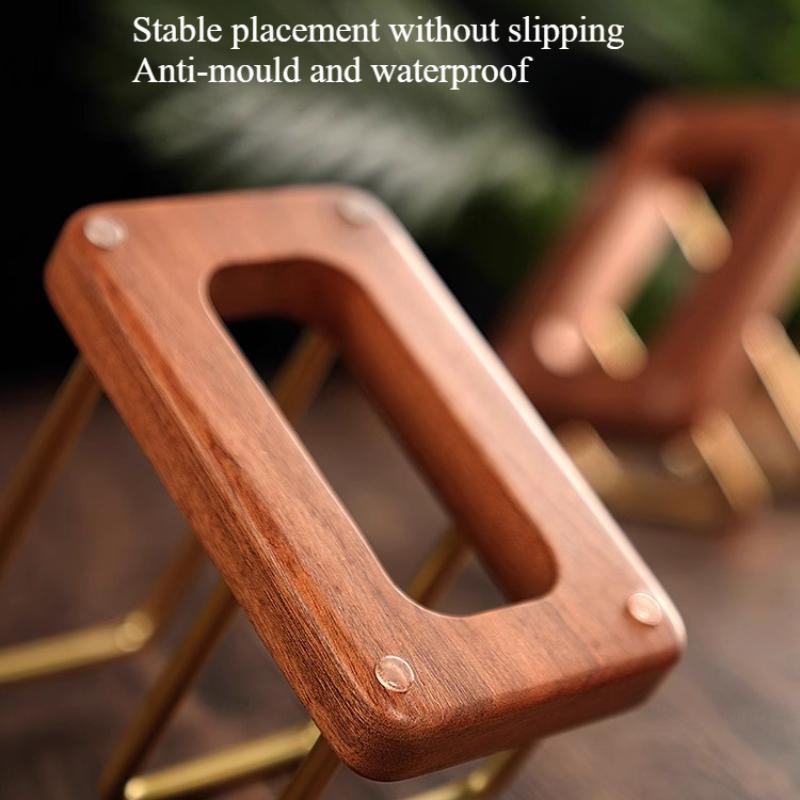 Massivholz Mehrschichtiger Tellerständer, Tassen Schneidebrett, Abtropfgestell, Küchenaufbewahrungszubehör, Topfdeckelhalter