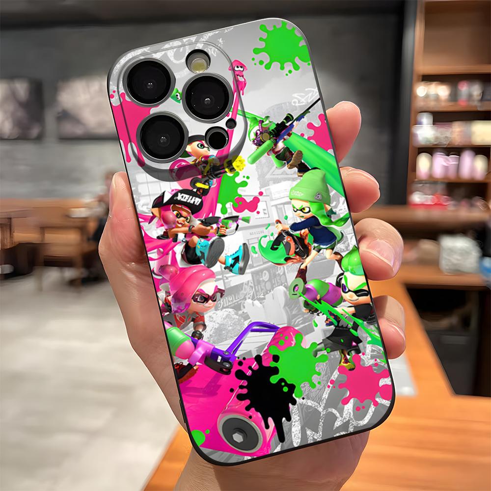 Game S-Splatoon Phone Case For IPhone 17 Pro Max 15 Pro 16 14 Plus 12 13 Mini 11 Pro Shockproof Soft Cover