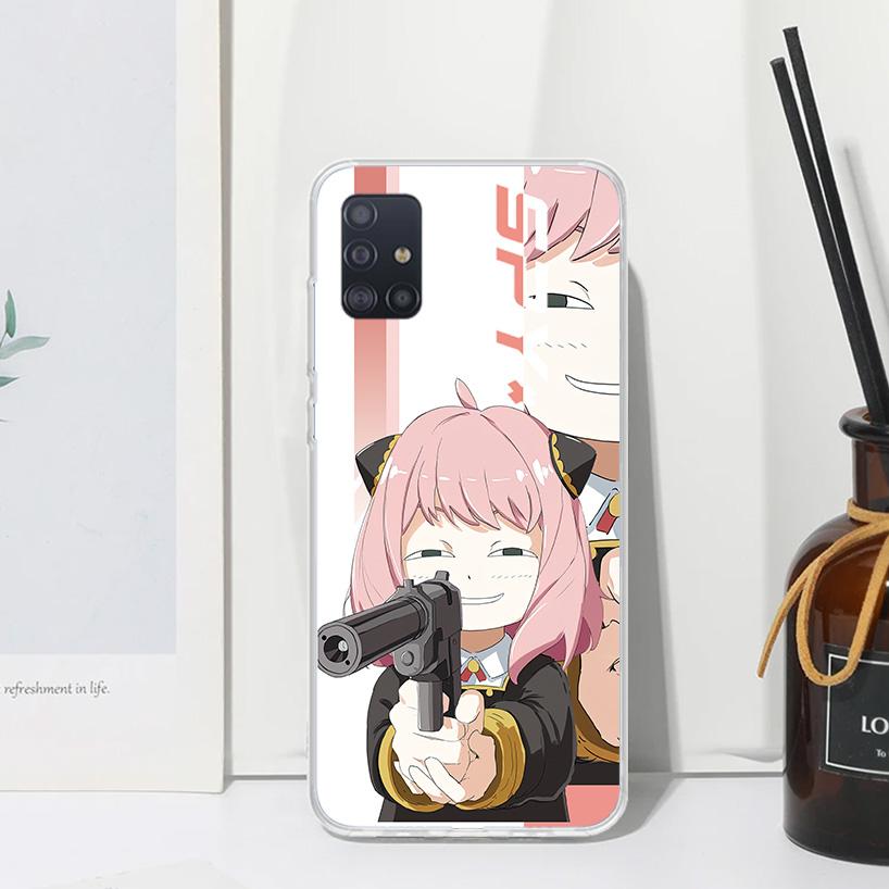 Spy Family Anya Cute Phone Case For Samsung Galaxy A52 A42 A32 A22 A12 A02S A72 A51 A50S A41 A31 A21S A71 A40 A30S A20S A10S A70