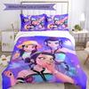 KPOP Hunter Juego de Cama de 3 Piezas Funda Nórdica Cierre Incluye 1 Funda Nórdica y 2 Fundas de Almohada para Todas las Estaciones Dormitorio Hogar Decoración de Dormitorio Universitario