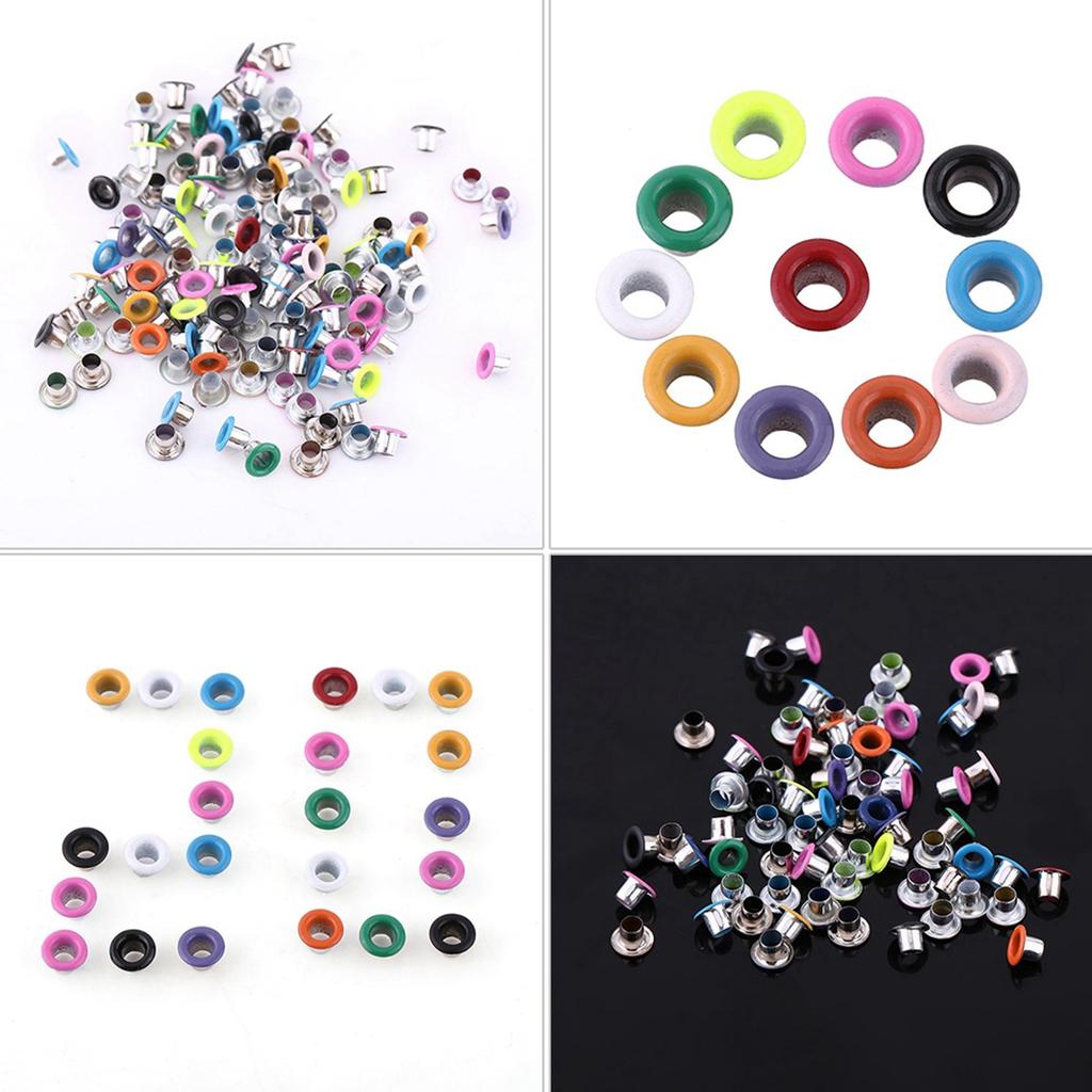 Eyelets for Pap , 500Pcs Mixed Colors 300CMm Round 3 16 Sewing Scrapbooking Card Making Craft Lth  Hot   Crafting Grommets Shape Metal Eyelets