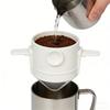 1PC Reusable Gifts Ear Hook Easy Pour Design Coffee Filter Portable With Foldable Dripper Office Stainless Steel Home