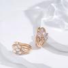Fashion Colorful Natural Zircon Women Earrings  Gold Color Banquet Flower Earrings Statement Jewelry Crystal Gift