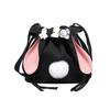 Canvas bag new women's bag fashion trend personalized bucket bag contrasting color messenger bag
