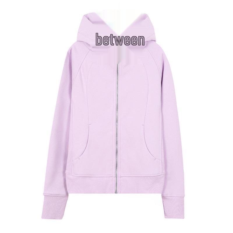 Lulu Original Embroidered Slim-Fit Scuba Jacket - Fleece-Lined Warm Yoga Casual Sports Top