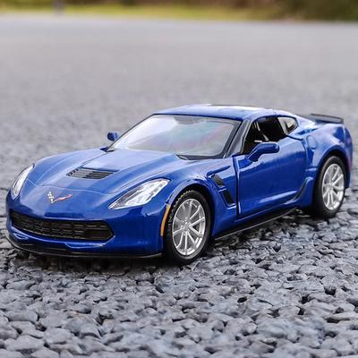 5palcová simulace kovového auta Vynikající odlitek a hračka Chevrolet Corvette C7 Grand Sport RMZ city 1:36 dárků ze slitinových modelů pro děti