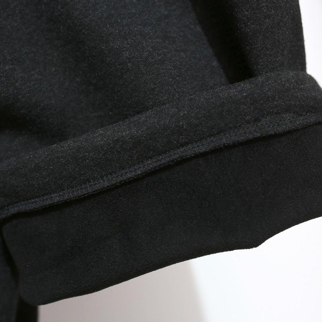 2026 Winter Women's Thick Fleece-Lined Gray Wool Wide-Leg Sweatpants