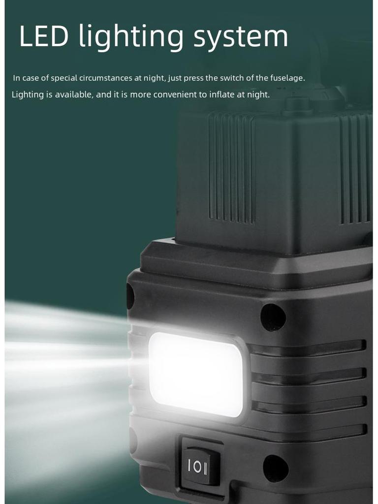 Tragbare Mini-Luftpumpe mit Doppelzylinder, 12 V, Hochspannung, Metall, für Autos