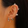 Exaggerated Punk Dragon Ear Clips for Non-Pierced Ears - Women's Dragon-Shaped Zircon Thorn Ear Hooks