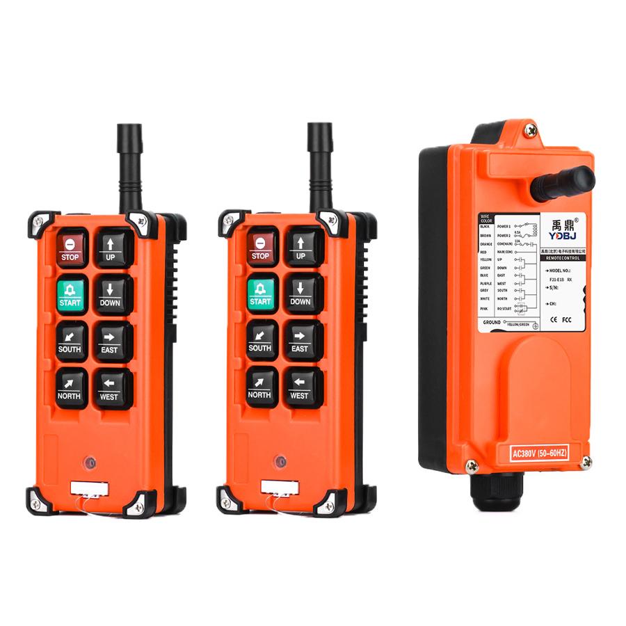 Wireless Crane Remote Control F21-E1B 6 Buttons 2 Transmitters Industrial Electric Lift Radio Switch Receiver
