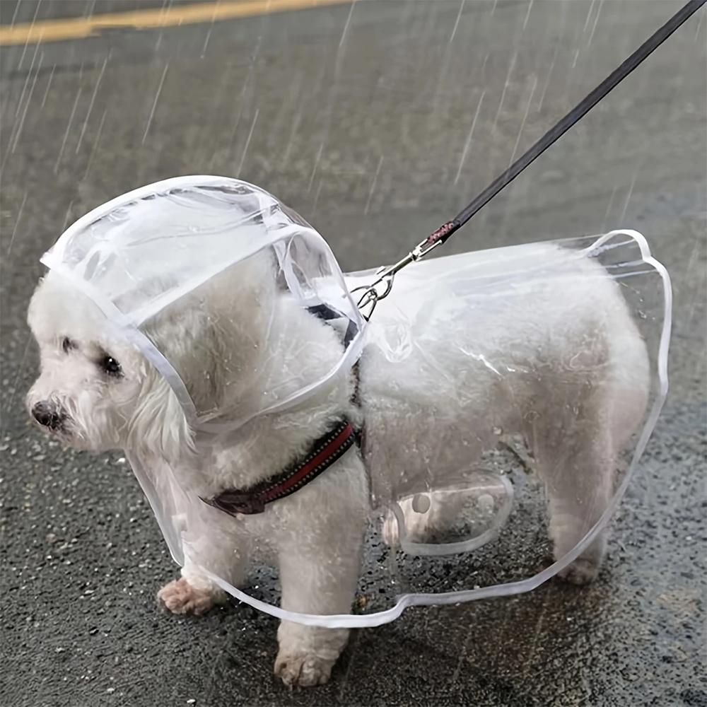 

Transparent Waterproof Dog Raincoat, Raincoat for Small and Medium-Sized Dogs, Teddy and Bichon Frise Dog for Rainy Days Walking S
