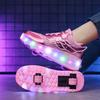 Flashing Luminous Runaway Shoes Children's Skates Double Wheel Student Pulley Shoes