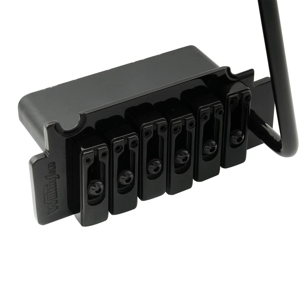 Wilkinson WVS50K 10.8mm String Pitch Two-Point Tremolo Bridge with Steel Block for Squier Strat & ST Electric Guitars, Black