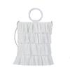 Polyester Wrinkled Tote Bag With Floral Embellishments For Daily Casual Wear