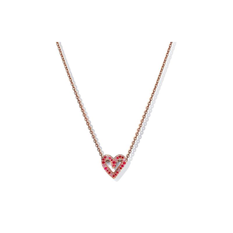 Pandora Deep Love Necklace Women s Pink ZT2040 золотой