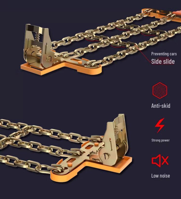 Lynk & Co 06 Anti-Skid Snow Chains - No Jack Needed, Tire-Friendly, Ideal for Snow and Off-Road SUVs.