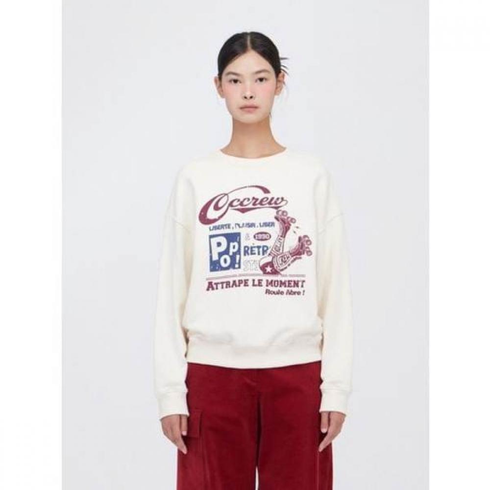 Cc Collect Vintage Roller Printing Sweatshirt C254psm705