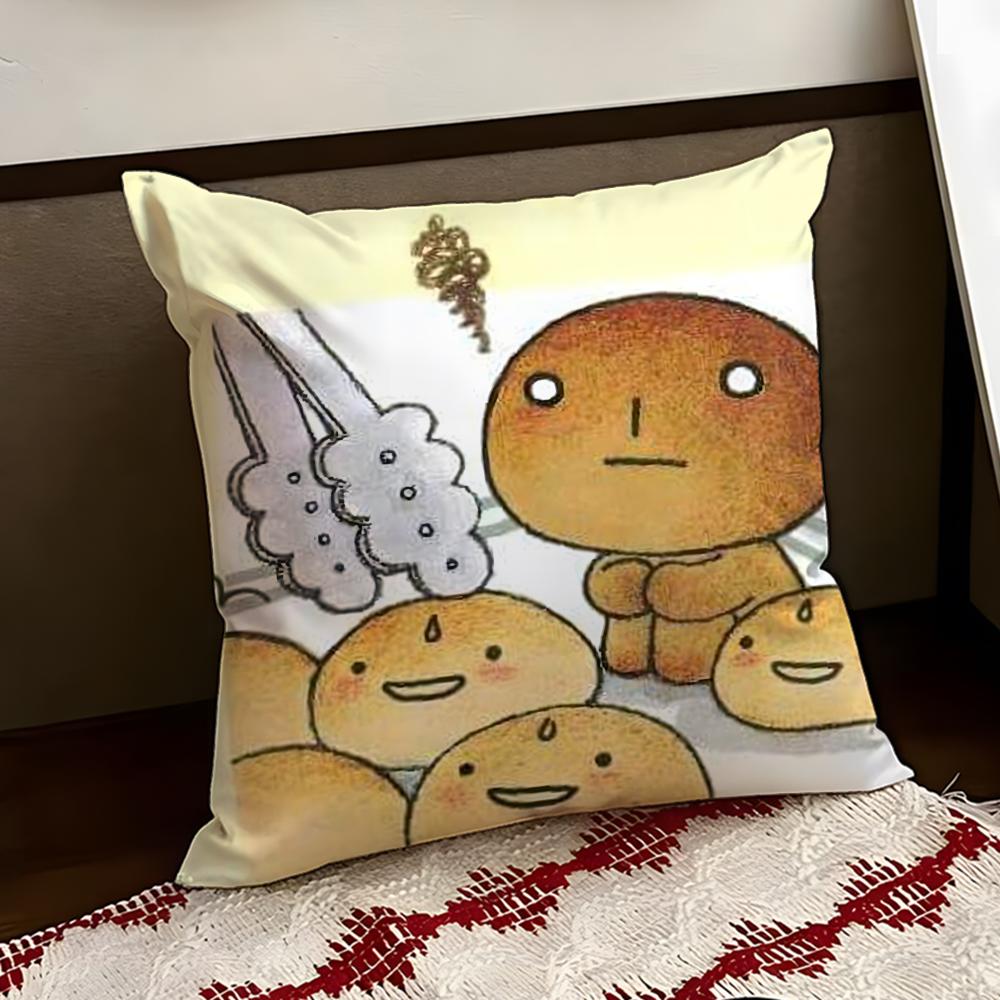 Japan Kawaii KKogepan Cushion Cover Reversible Soft Durable Pillow Cover Home  Car MultiScene Use for Daily Comfort