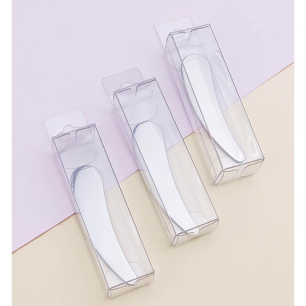 1 Piece Stainless Steel Skincare Spatula Reusable Lotion Cream Applicator for Makeup Eye Cream Sampling Mixing Beauty Tools