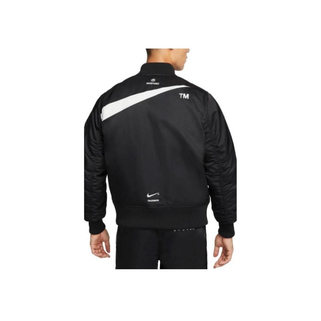 Nike Therma-Fit Synthetikfüllung Wendbare Bomberjacke Schwarz/Weiß Herren Streetwear DD6055-010