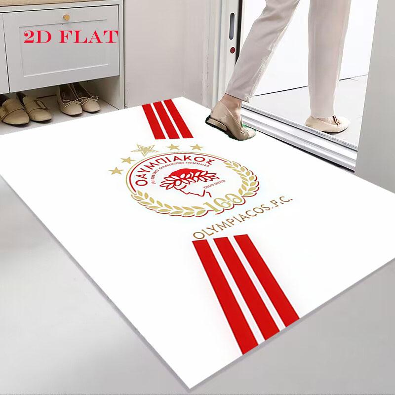 Tappeto Olympiacos F.C. per Soggiorno Camera da Letto Casa Decorazione Divano, Tappetino Antiscivolo per Giochi Bambini