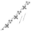 Hochwertiges Braut-Strass-Blatt-Stirnband mit Zirkonia-Einlage