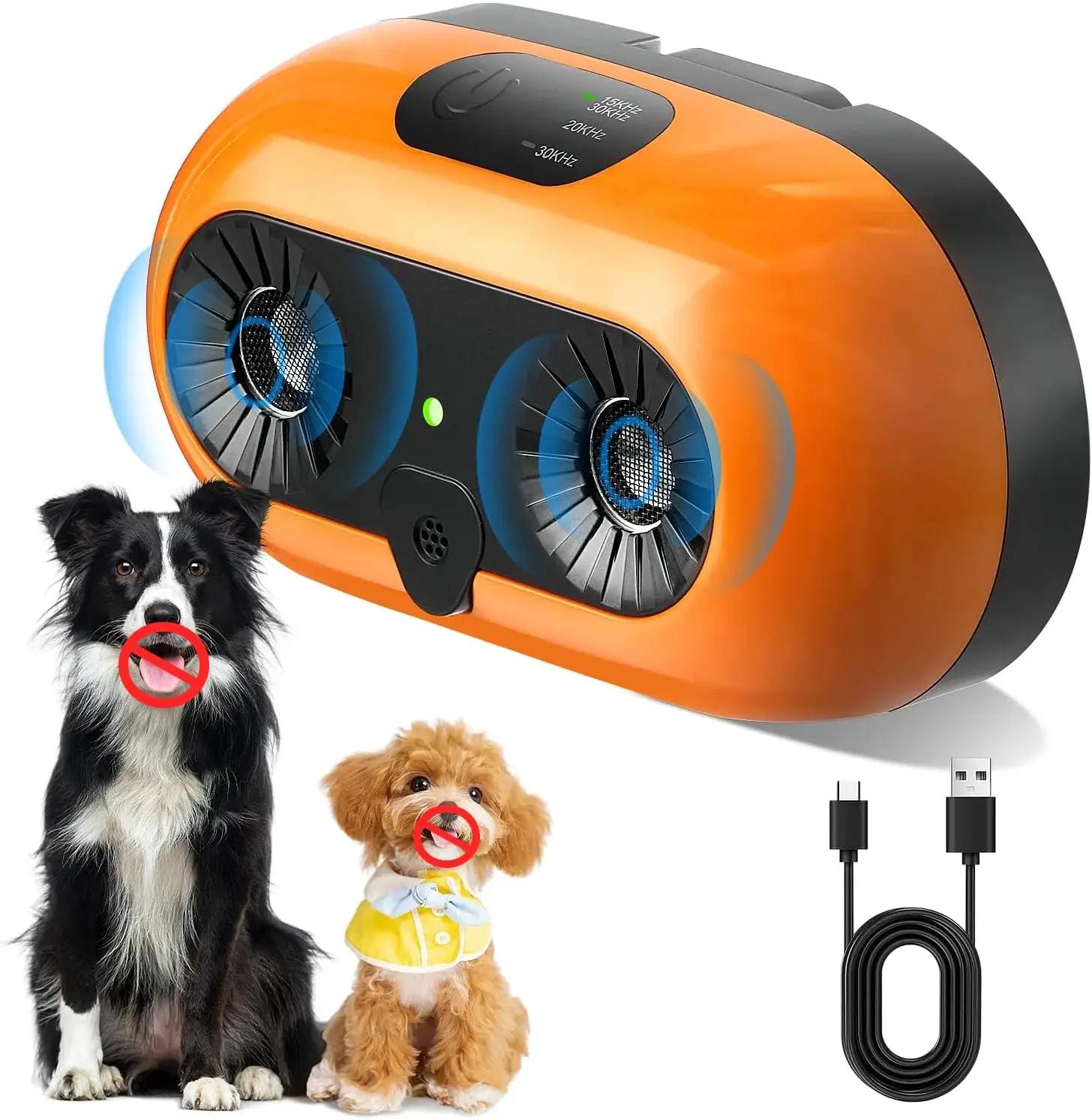 

3 режима звуковой отпугиватель лая, перезаряжаемое устройство против лая, водонепроницаемость IP45, контроль лая собаки для тишины в районе, тренировка оранжевый