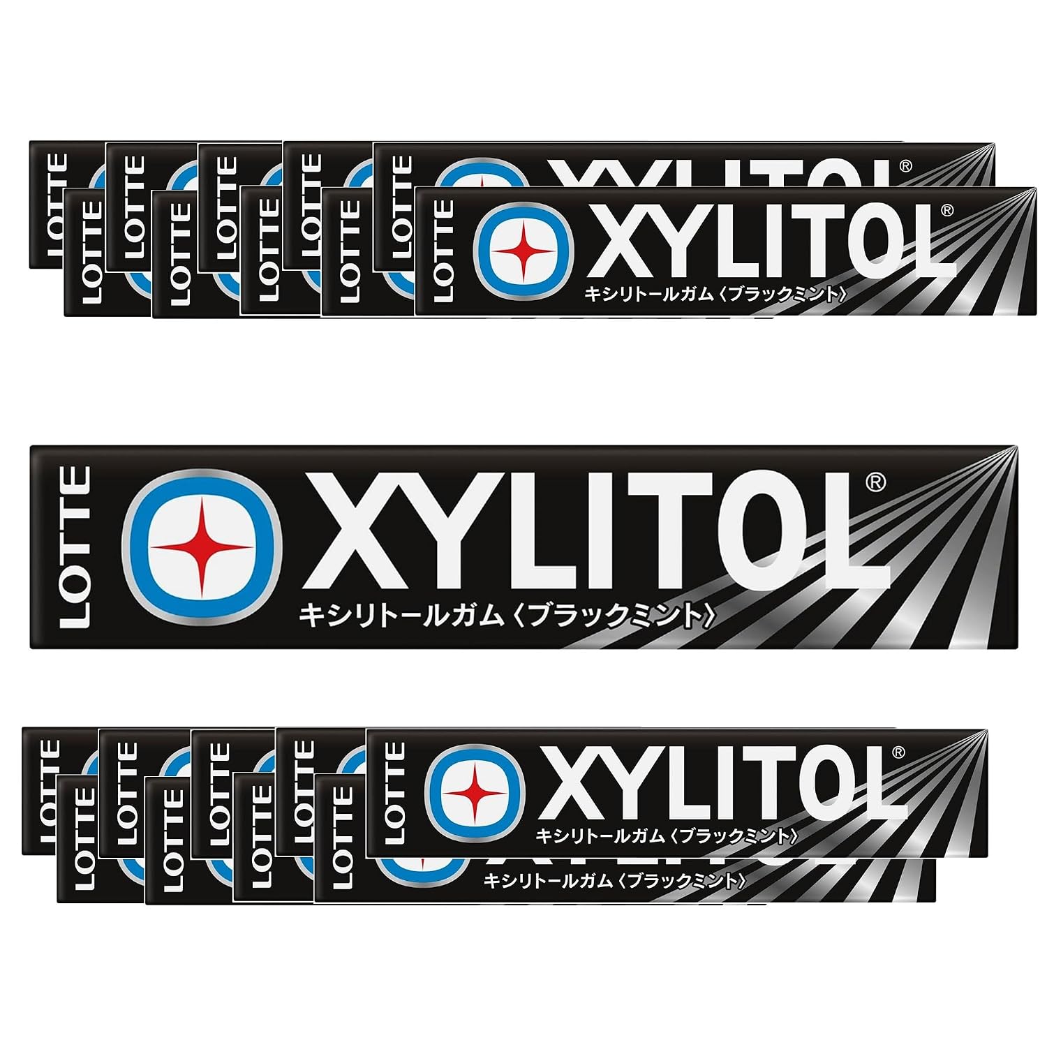 Lotte Xylitol Gum (Black Mint) 14 pieces 20 packs
