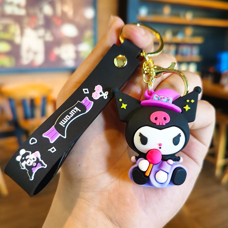 5th Generation Kuromi Sanrio Keychain Cartoon Doll Cute Key Ring Sanrio Gift Kawaii Cute Personalized Gifts Y2k Fashion Anime