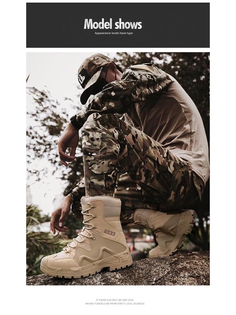 Men's Waterproof Russian Tactical Combat Boots - Wear-Resistant Non-Slip Hiking & Mountaineering Shoes