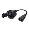 IEC320 C14 To EU4.8mm AC-Power Adapter Cable, 3 Terminals Male To Female Power Connector Cord with Protective Cover