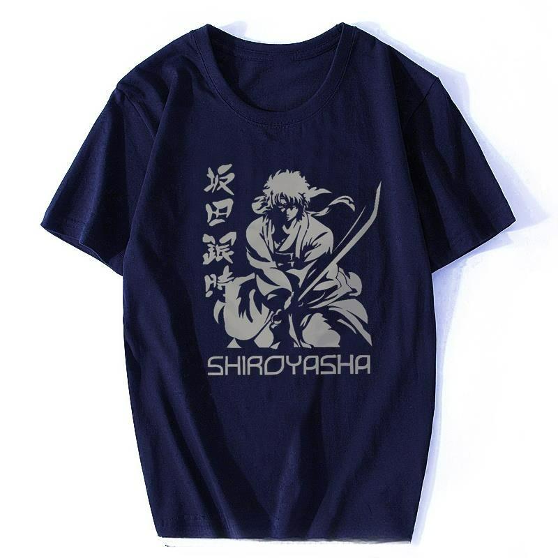 

Широяша Л Саката Гинтоки ГИНТАМА Аманто Манга Футболка Повседневная Панк Футболка Топы Homme Чистый Хлопок Оверсайз Футболки Топы S