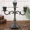 Retro Zinc Alloy Candle Holder Multi Head Candle Rack Wedding Decoration Candlestick Holder Candlelight Dinner Candles Stand