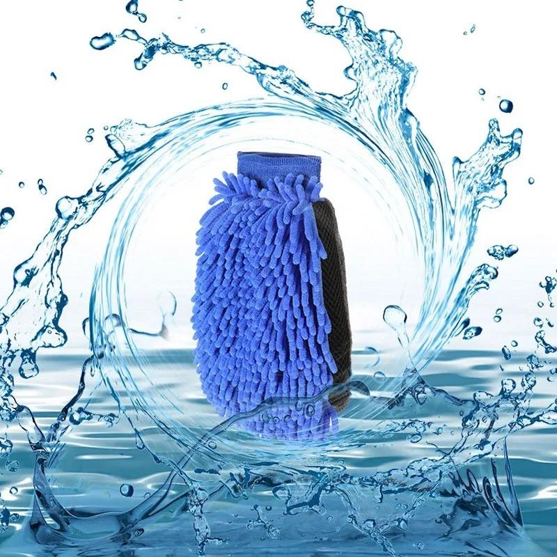 Car Wash Glove Coral Mitt Soft Anti-scratch for Auto Wash Multifunction Thick Cleaning Glove Car Wax Detailing Brush
