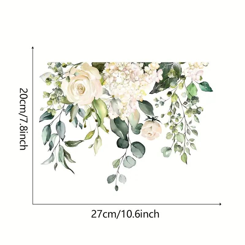 1pc Plant Toilet Sticker, Fresh Flowers Decals, Removable Waterproof Stickers, Vinyl Sticker, Suitable For Decorating Toilets An